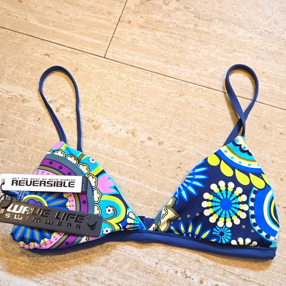 New Wave Life Reversible Galia Jewel Bikini Top